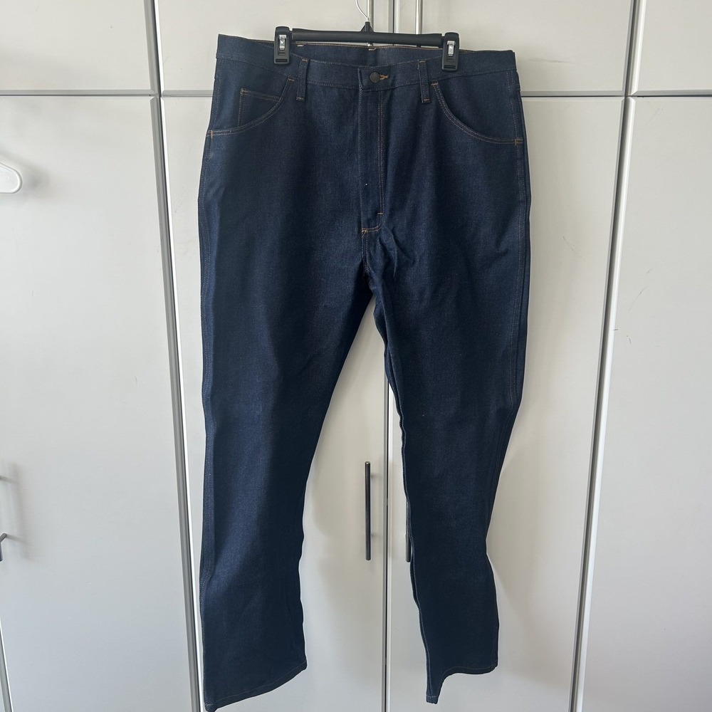 Rustler Mens Regular Fit Straight Leg Jeans Dark Wash Blue 40x32 87624NV